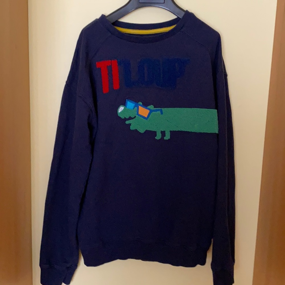 Souris mini dark blue crewneck sweatshirt 100% Cotton